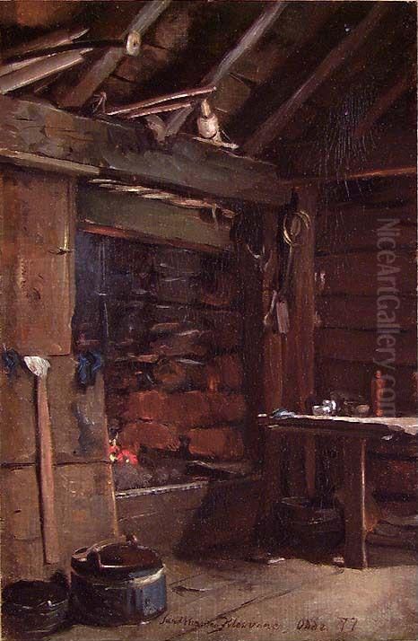 Interior Oil Painting by Carl Sundt-Hansen