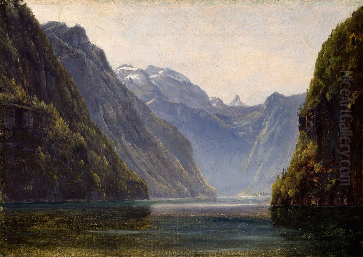 Konigssee Oil Painting by Thomas Fearnley