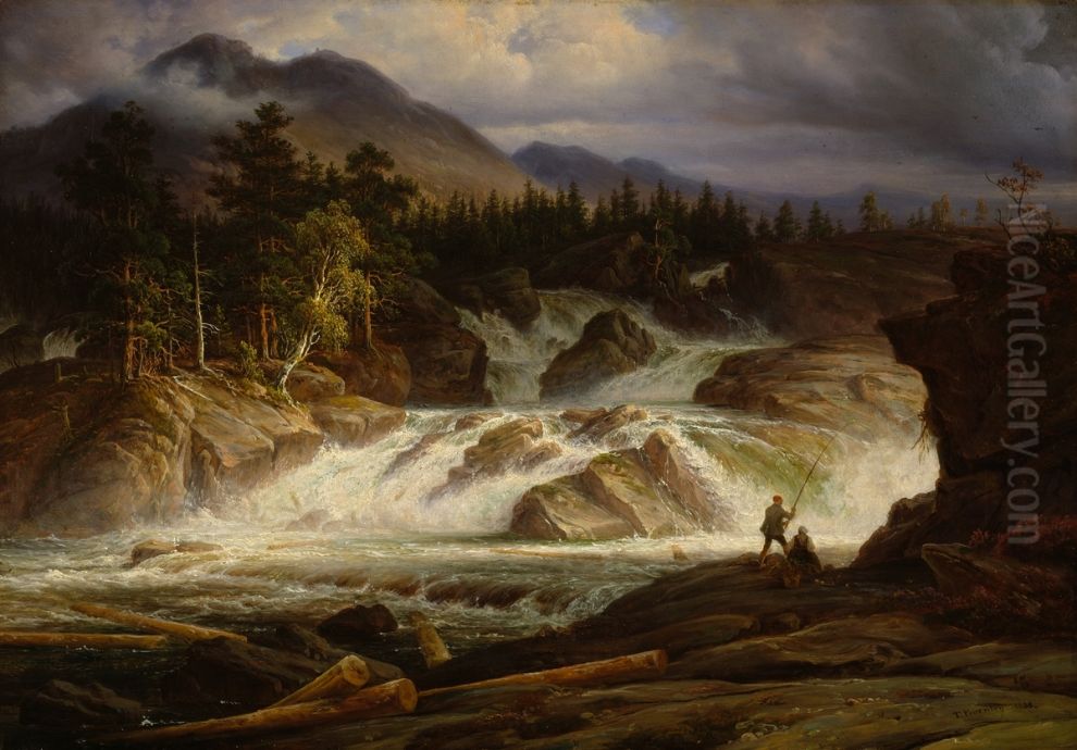 Labrofossen Oil Painting by Thomas Fearnley