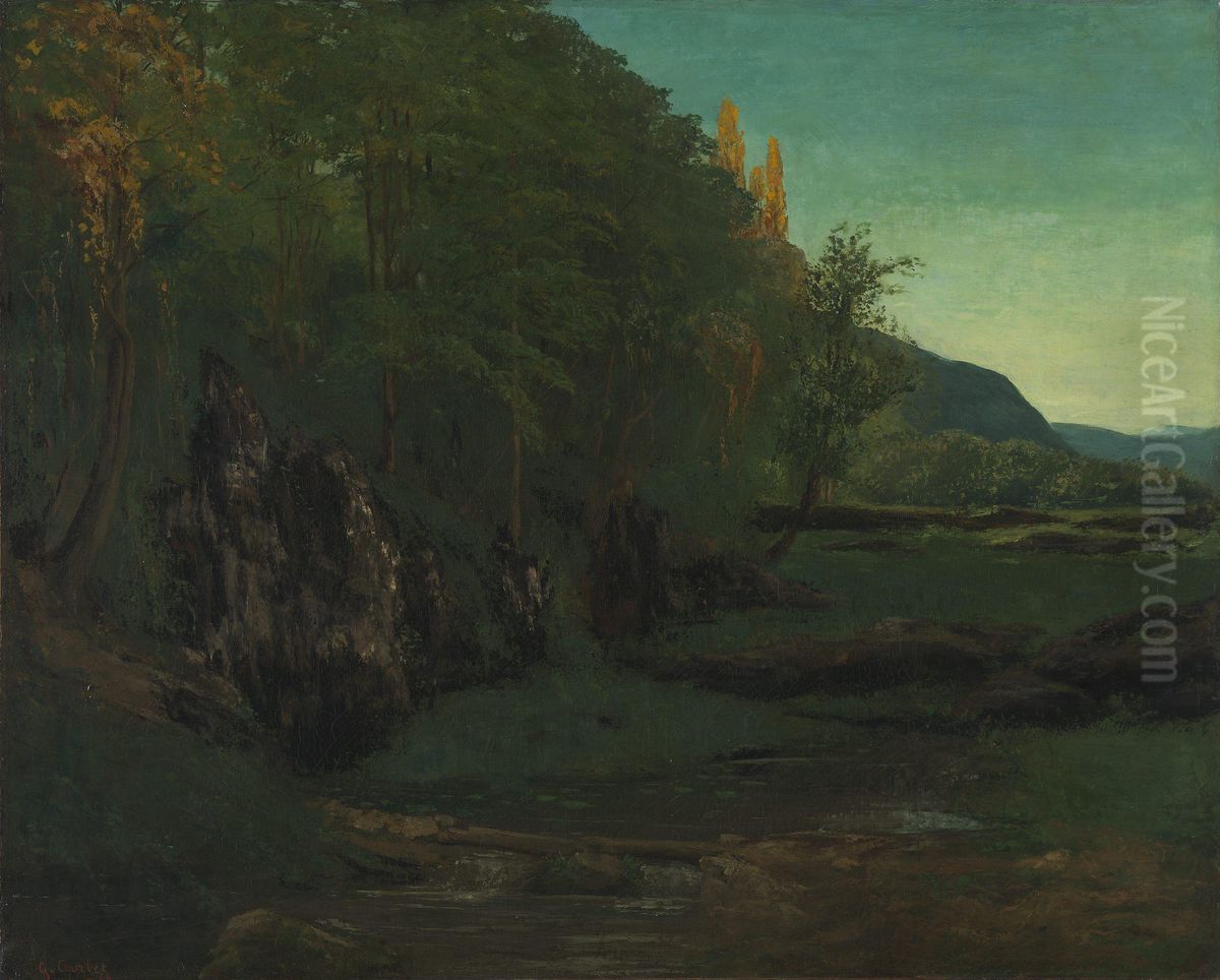 Landskap fra Jura Oil Painting by Gustave Courbet