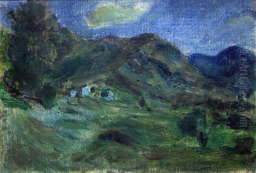 Landscape in Moonlight Oil Painting by Nikolai Astrup