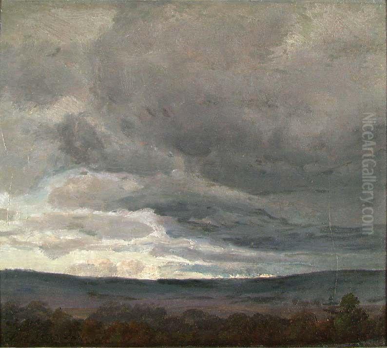 Cloud Study Oil Painting by Johan Wilhelm Ludwig Dahl