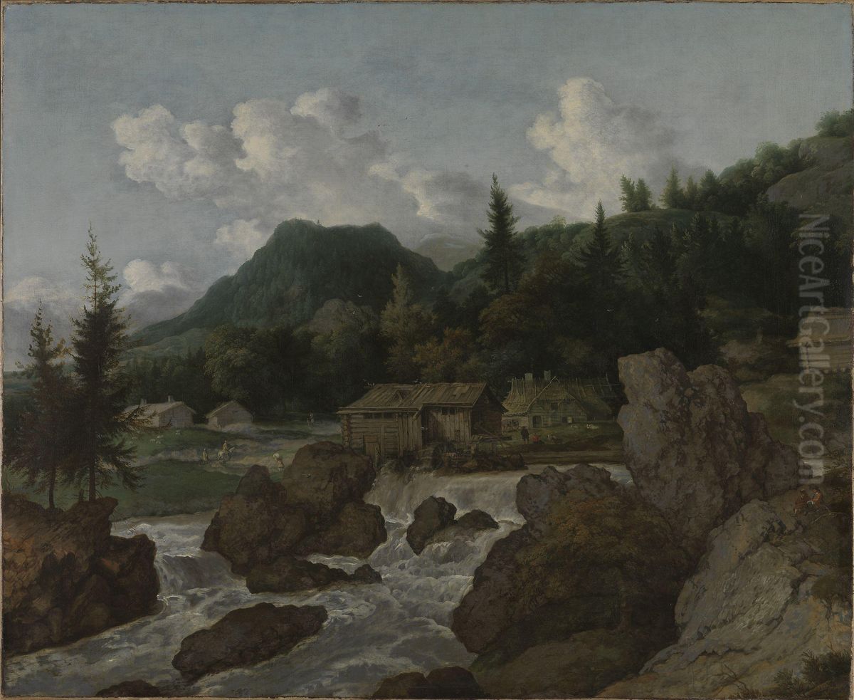 Nordic Landscape Oil Painting by Allaert van Everdingen