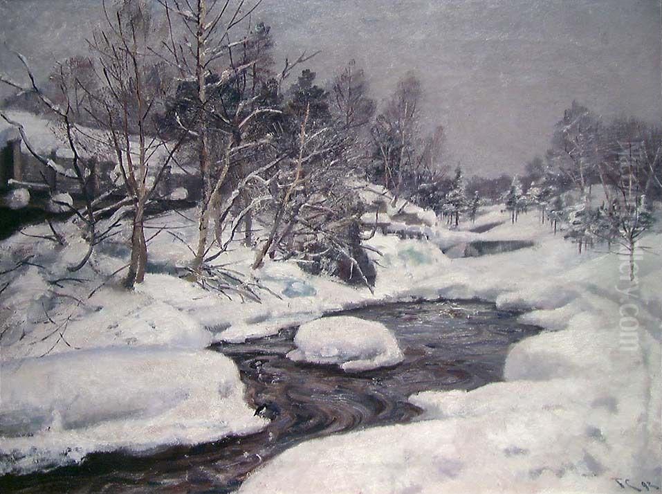New Snow Oil Painting by Frederik Collett