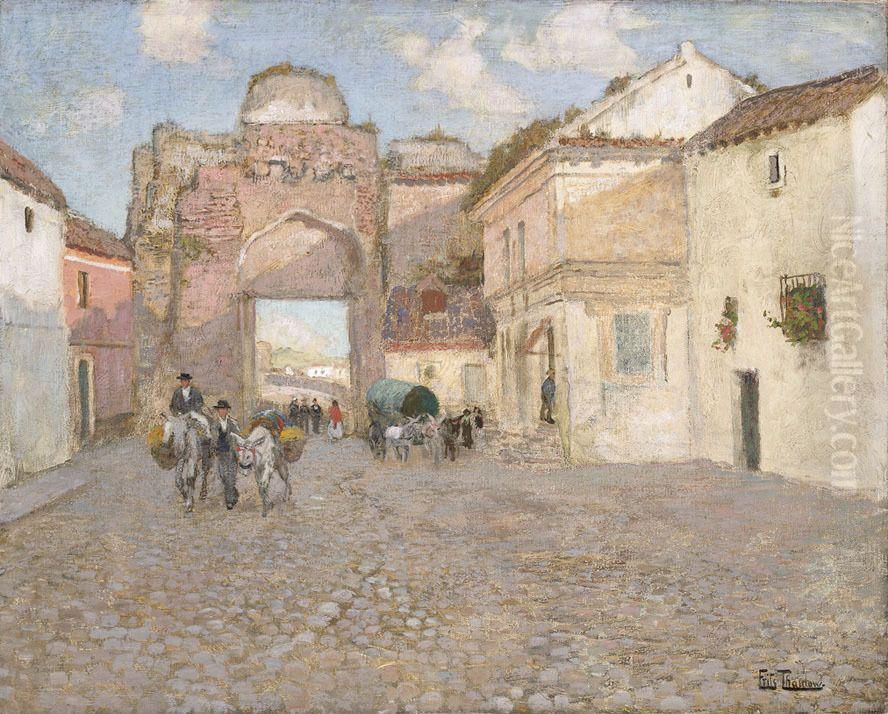 Square in Cordova Oil Painting by Frits Thaulow