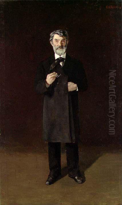 Statsminister Johan Sverdrup Oil Painting by Christian Krohg