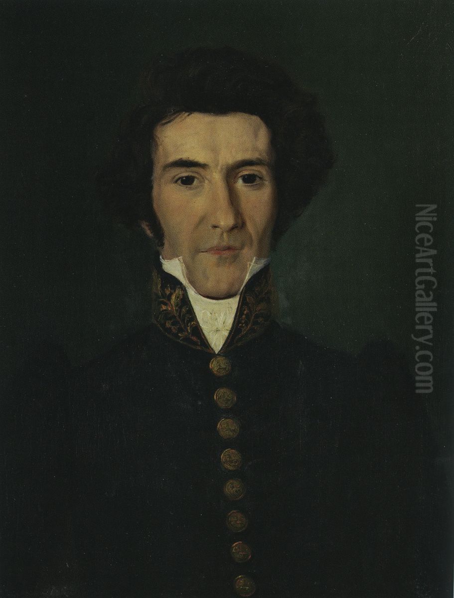 Statsrad Erik R. Moinichen Oil Painting by Mathias Stoltenberg