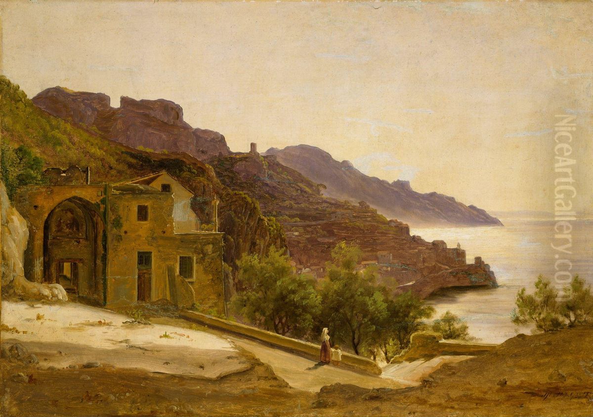 Terrace near Amalfi Oil Painting by Thomas Fearnley