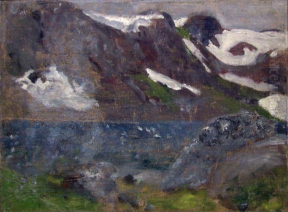 Mountainlandscape Oil Painting by Nikolai Astrup