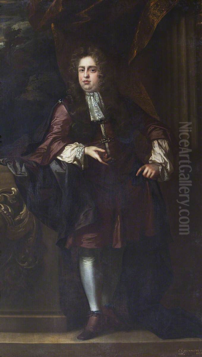 Sir John Brownlow (1659-1697), 3rd Bt, 'Young Sir John' Oil Painting by John Riley