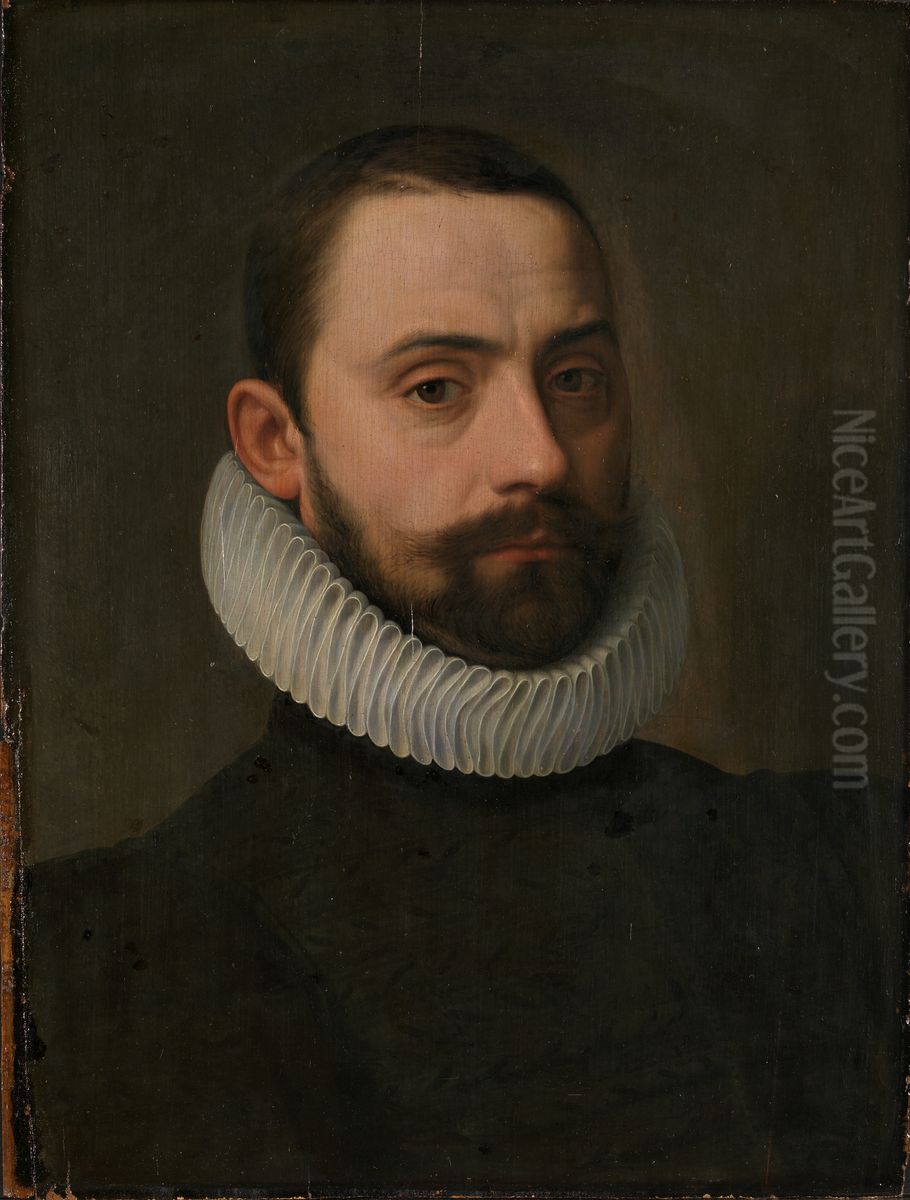 En mann i ridderdrakt Oil Painting by Frans Pourbus the Elder