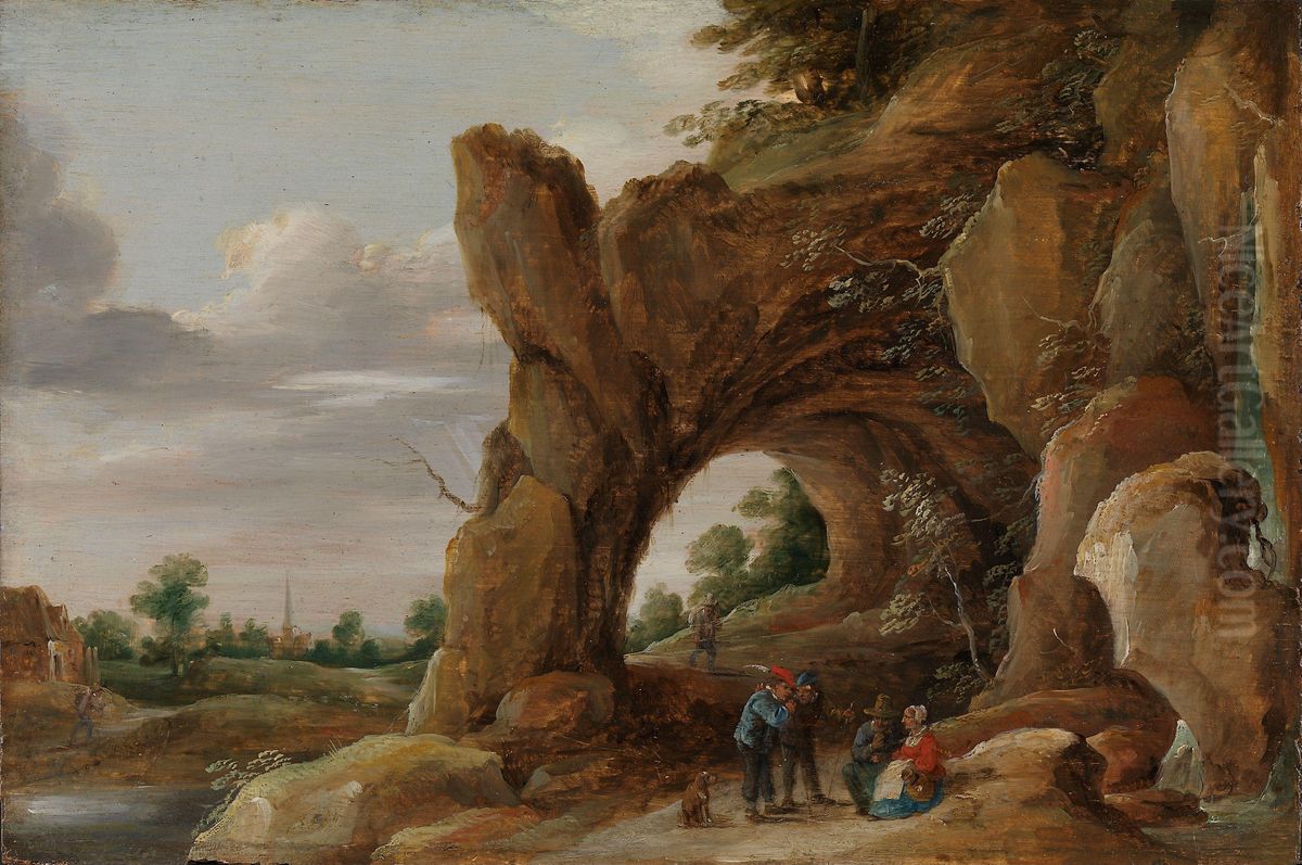 Landscape with Rocks Oil Painting by David Teniers the Younger
