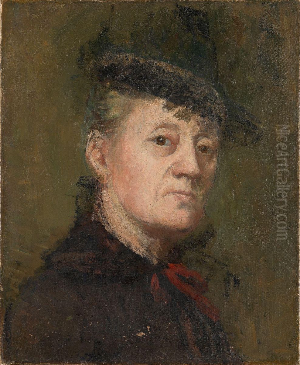 Self-portrait Oil Painting by Kitty Lange Kielland