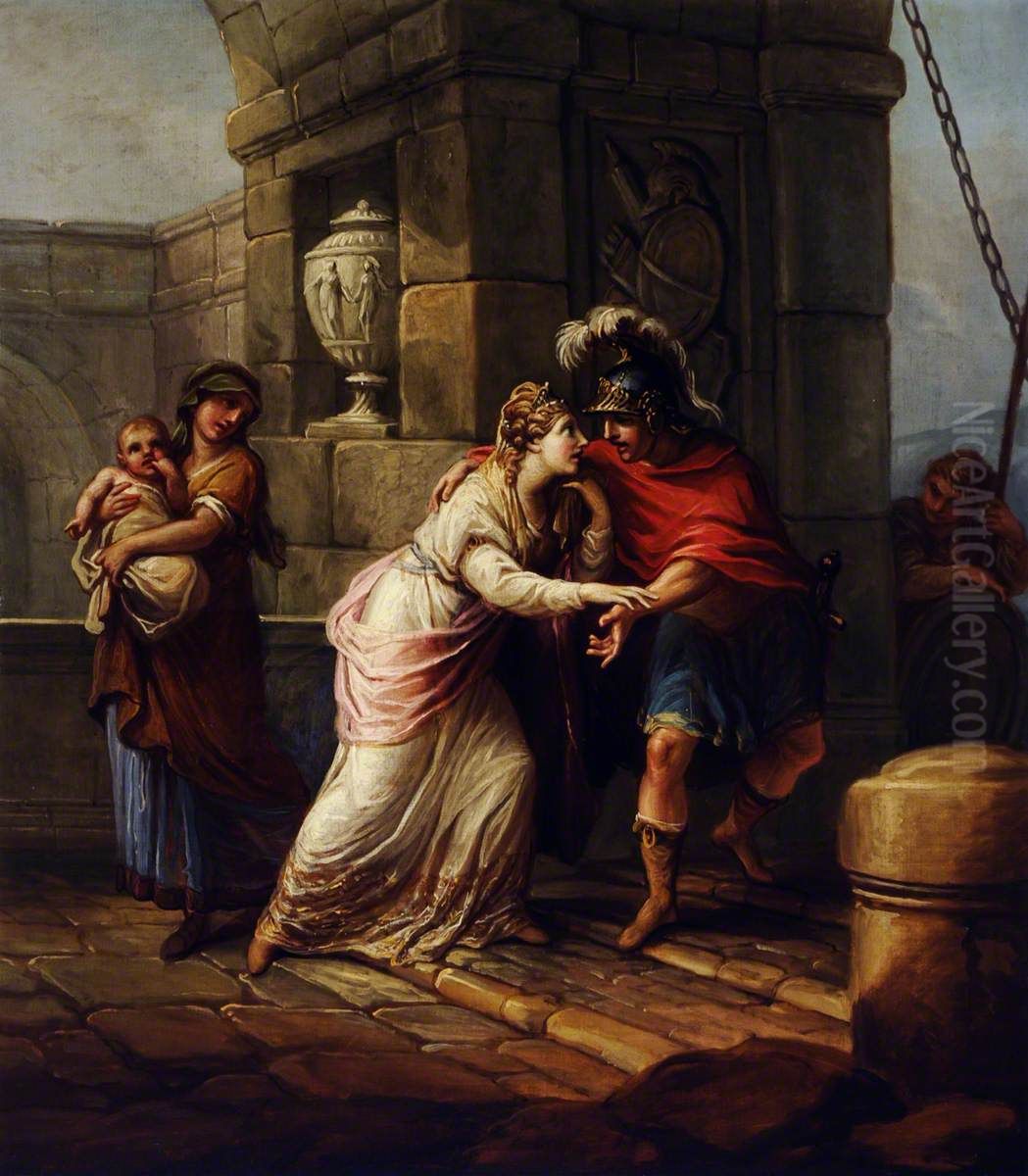 Hector and Andromache Oil Painting by Antonio Zucchi