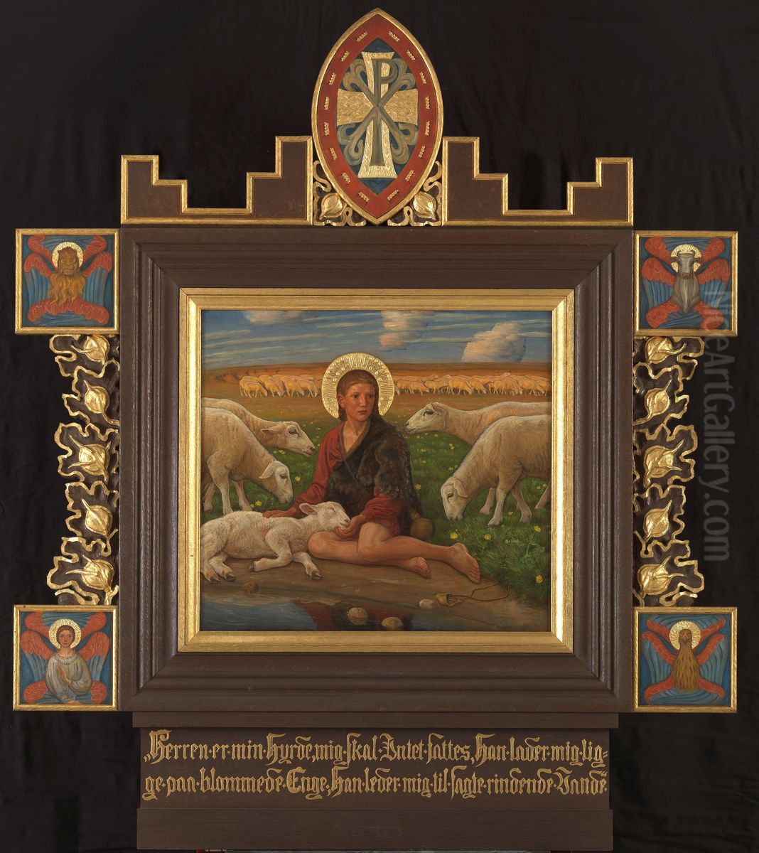 The Good Shepherd Oil Painting by Joakim Skovgaard