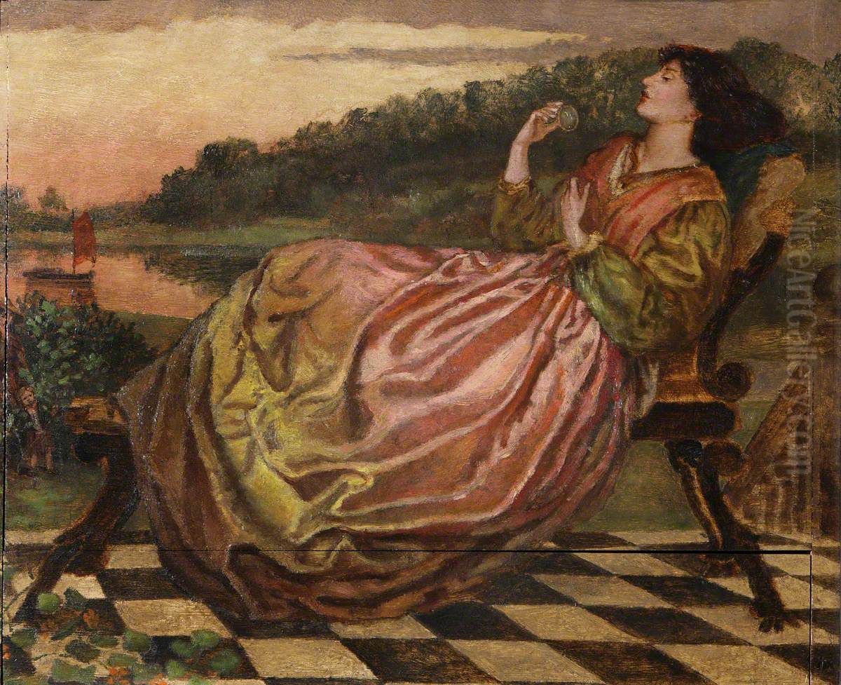 Jane Morris Oil Painting by Henry Treffry Dunn