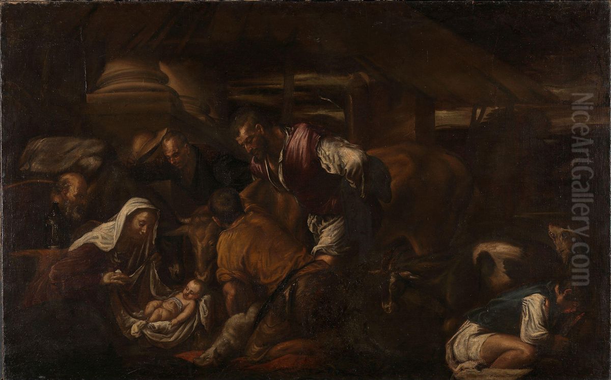 The Adoration of the Shepherds Oil Painting by Jacopo Bassano