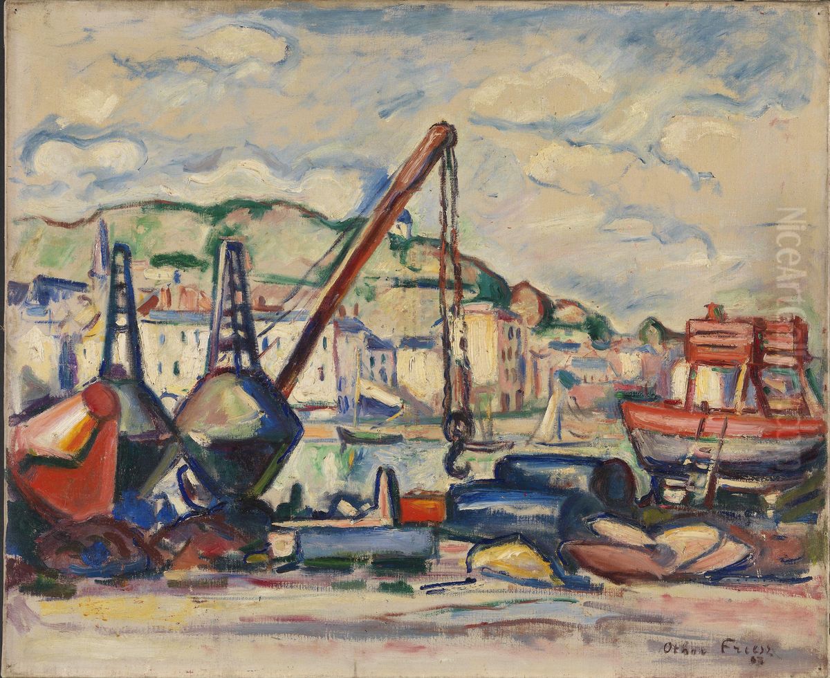 The Harbour in Honfleur Oil Painting by Othon Friesz