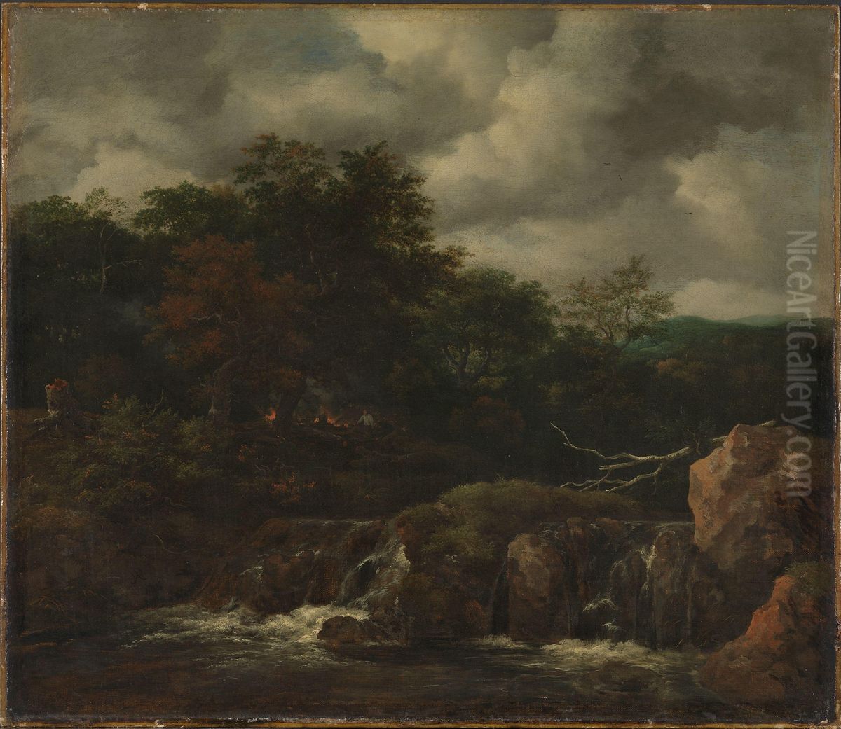 River landscape Oil Painting by Jacob Van Ruisdael