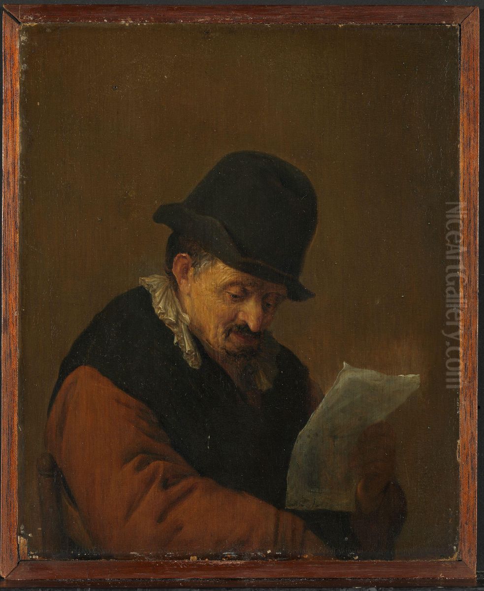 Man reading Oil Painting by Adriaen van Ostade