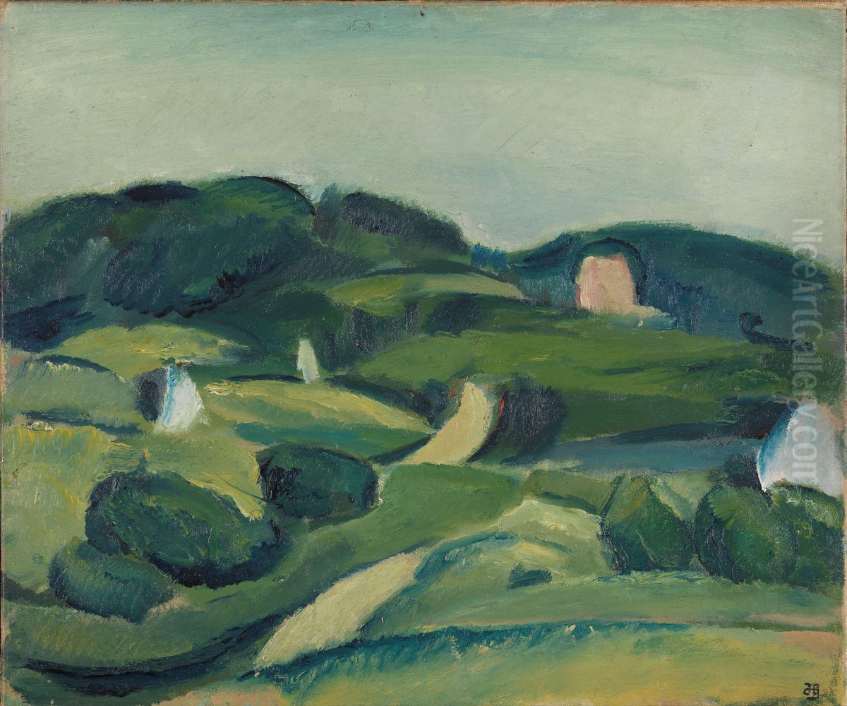 Landskap, Birkerod Oil Painting by Harald Giersing