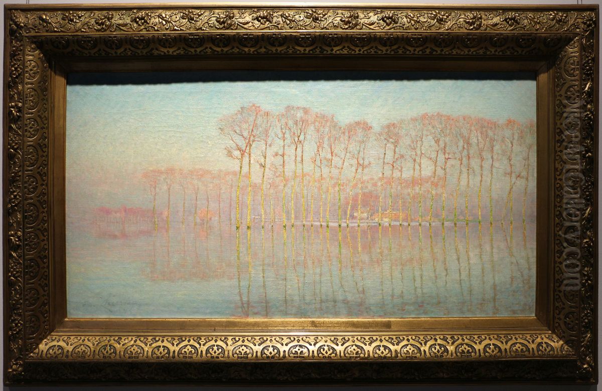 Trees along the Lys Oil Painting by Emile Claus