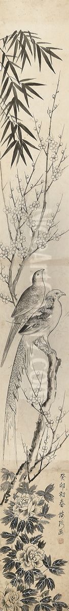 zhong wen (tai wan): san xia zu shi miao shi du hua gao Oil Painting by Li Mei-shu