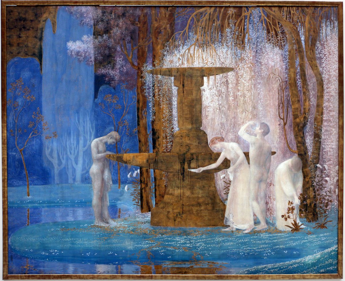 Fountain of Inspiration Oil Painting by Constant Montald