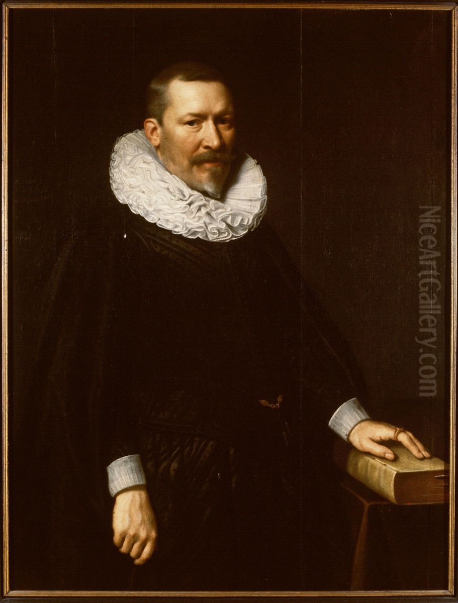 Portrait of Johan Camerlin (1567-1640) Oil Painting by Michiel Jansz. van Mierevelt