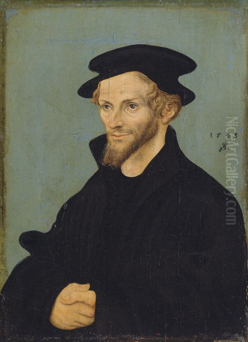 Portrait of Philipp Melanchthon Oil Painting by Lucas Cranach the Elder