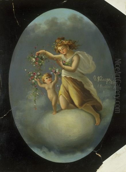 ,,Lilli puistav allegooriline naisfiguur (Flora)