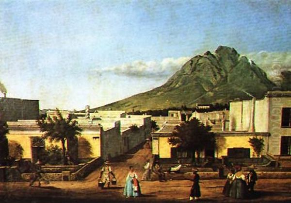 Long Street Oil Painting by Wilhelm Langschmidt