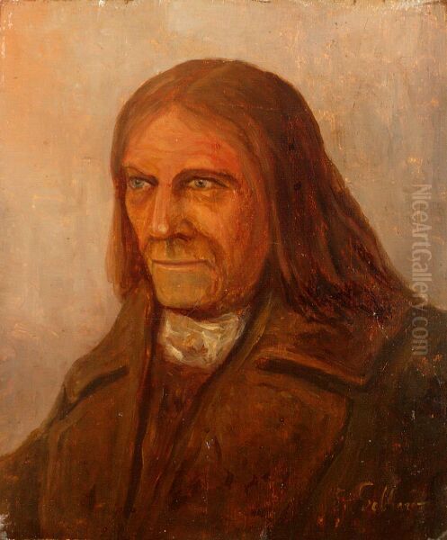 Eesti talumehe portree Oil Painting by Eduard Karl Franz von Gebhardt