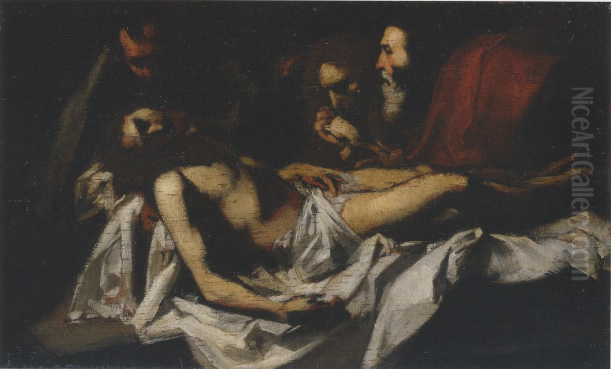Entombment apres Jusepe de Ribera (Grablegung Christi, nach Jusepe de Ribera) Oil Painting by Edouard Manet