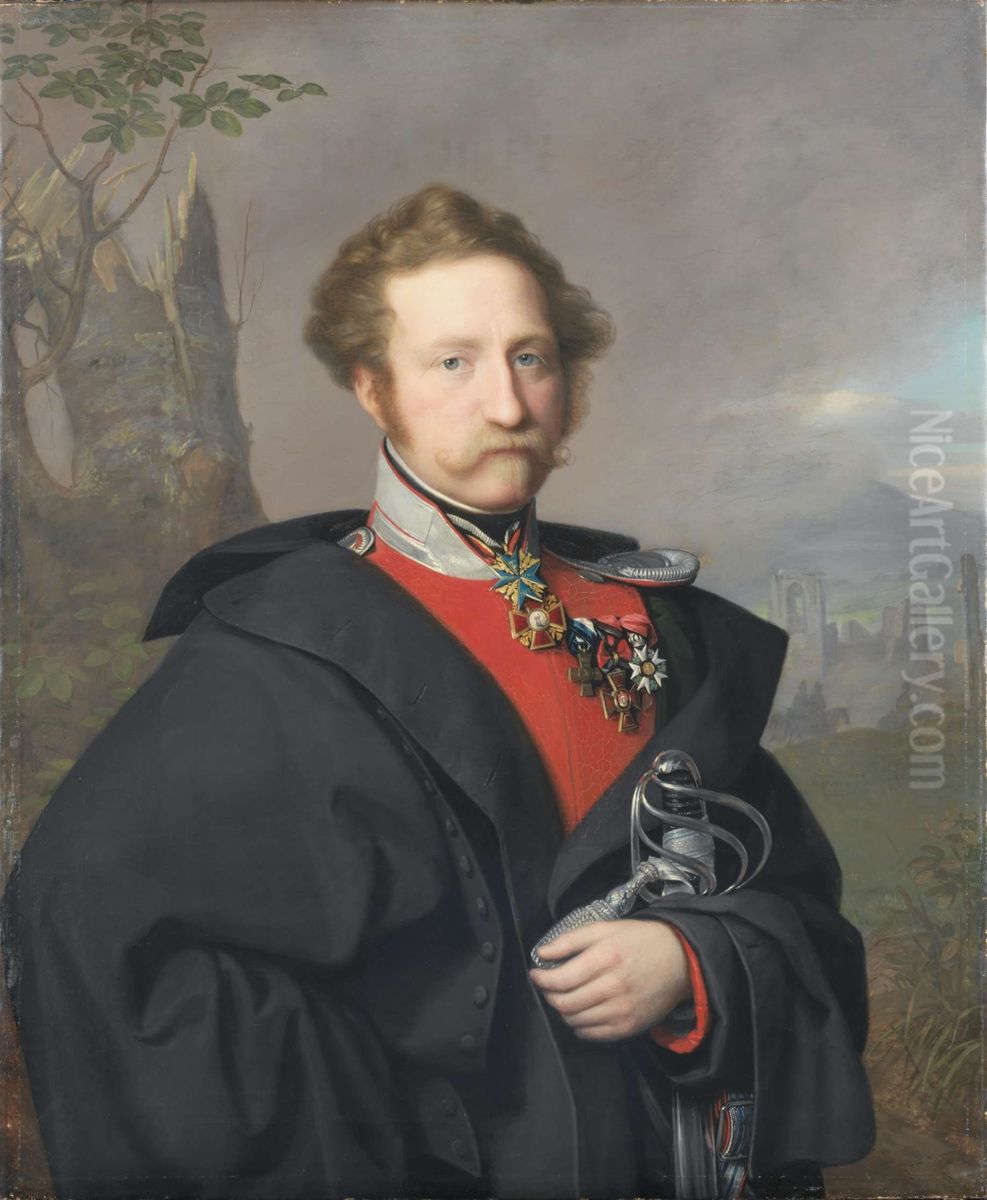 Portrat Georg Kasimir Erbgraf zu Isenburg-Philippseich Oil Painting by August von der Embde