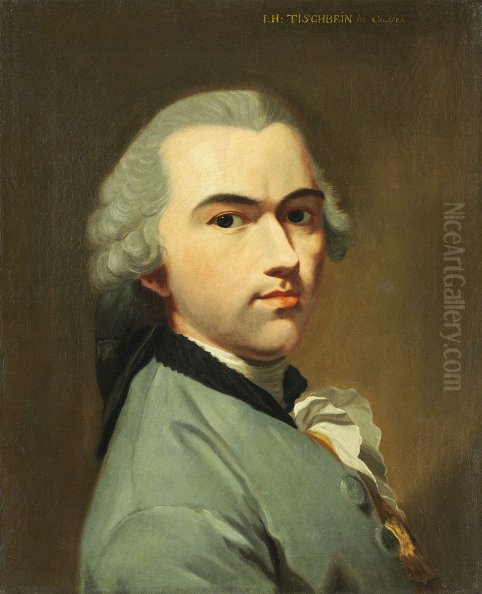 Self-portrait Oil Painting by Johann Heinrich Tischbein