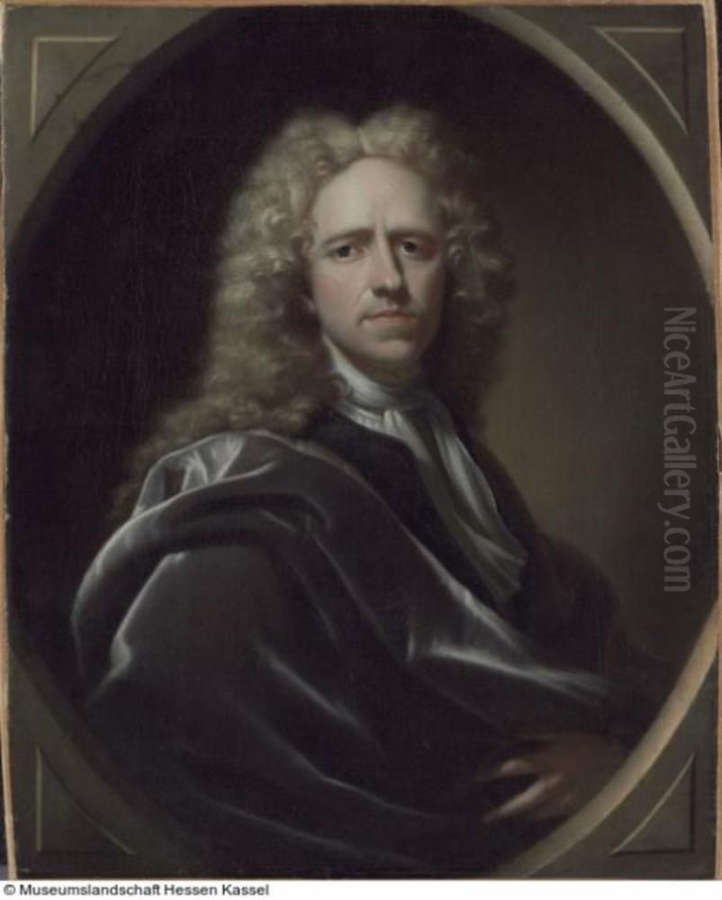 Self-portrait of Philip van Dijk (1683-1753) Oil Painting by Philip van Dijk