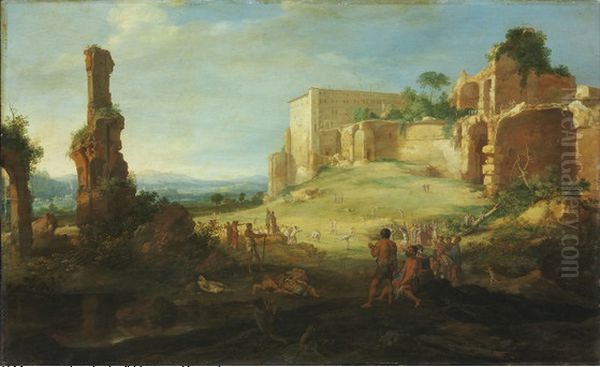 Landscape with the Race of Atalante and Hippomenes Oil Painting by Bartholomeus Breenbergh