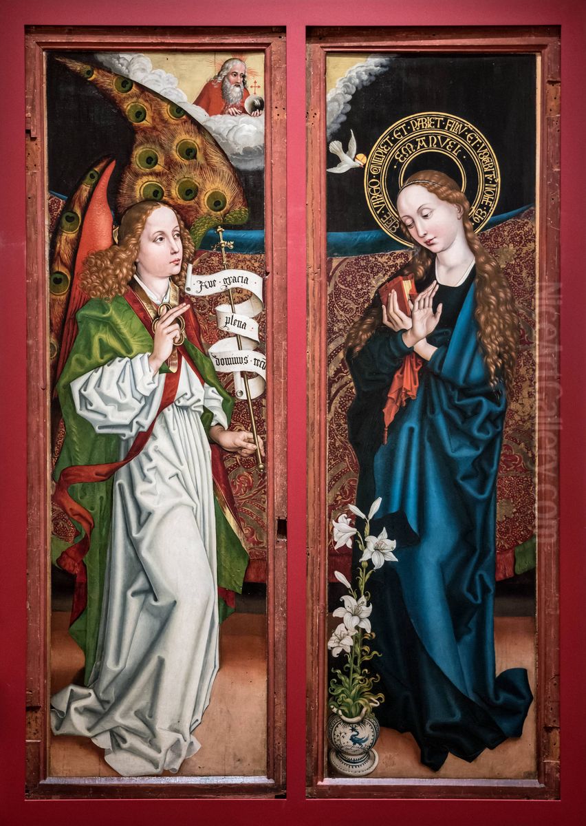 Annunciation Oil Painting by Martin Schongauer