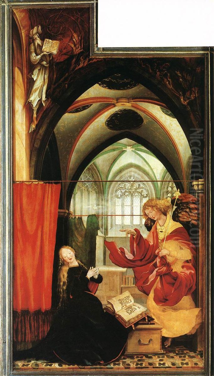 Annunciation Oil Painting by Matthias Grunewald