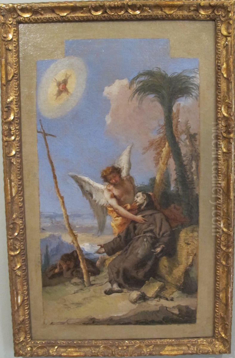 Saint Francis Receiving the Stigmata Oil Painting by Giovanni Battista Tiepolo