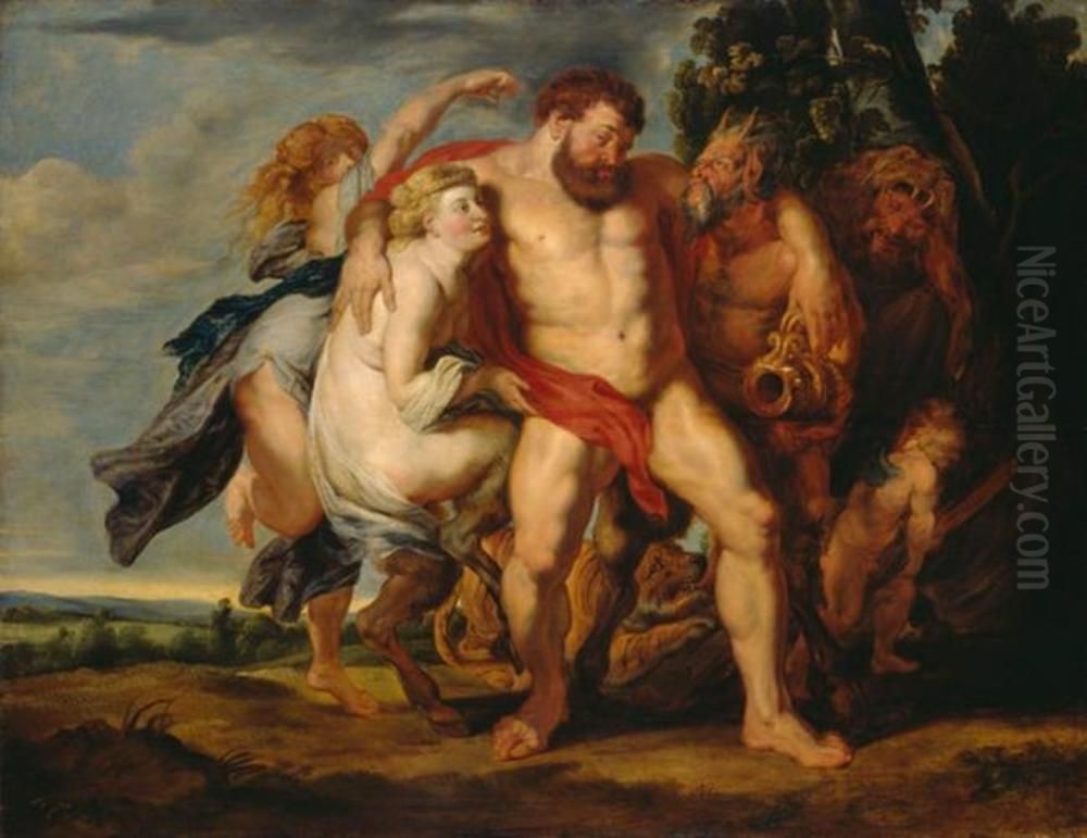 The drunken Hercules Oil Painting by (studio of) Rubens, Peter Paul