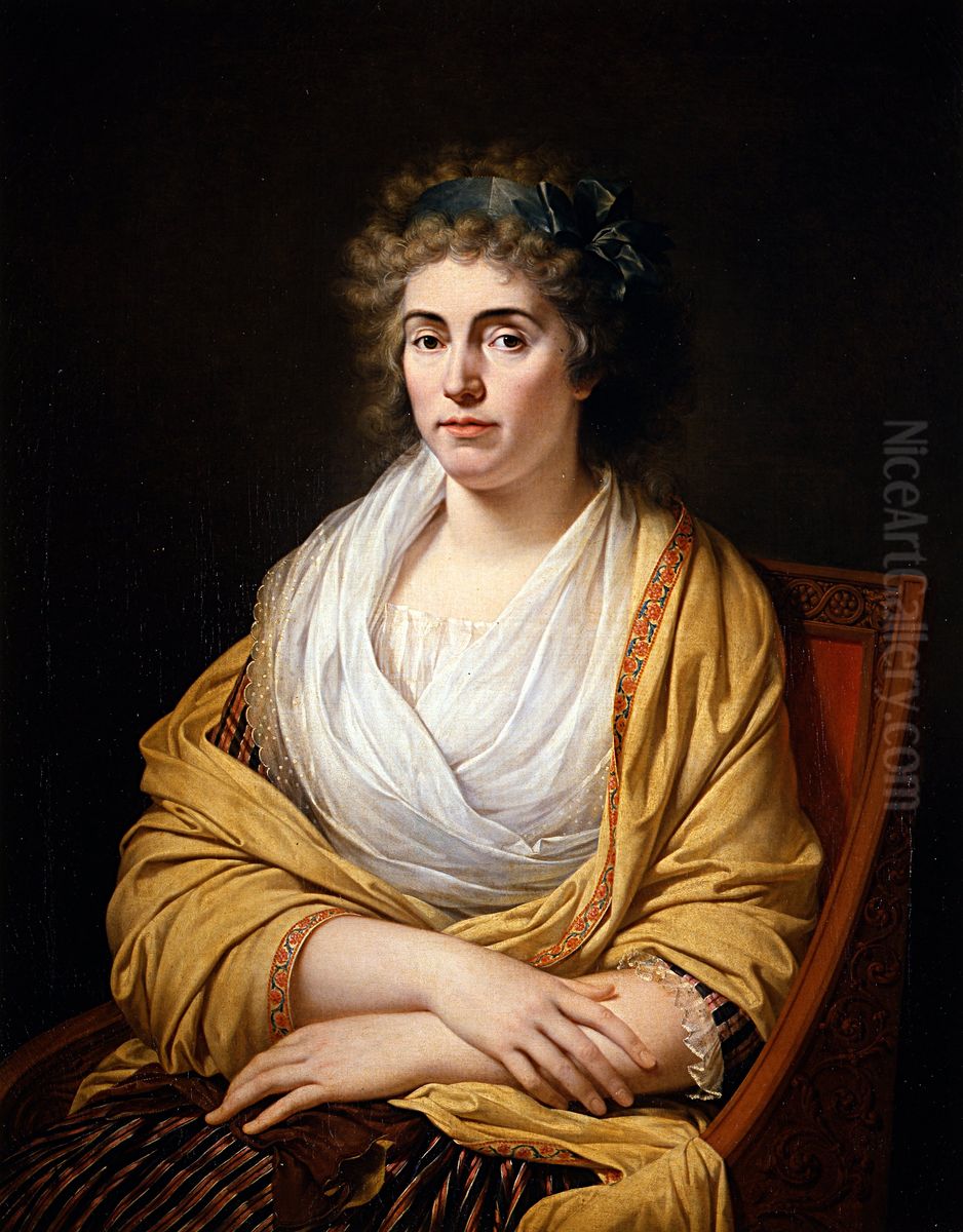 Portrait of Louise, wife of Bonnie Prince Charlie Oil Painting by Francois-Xavier Fabre