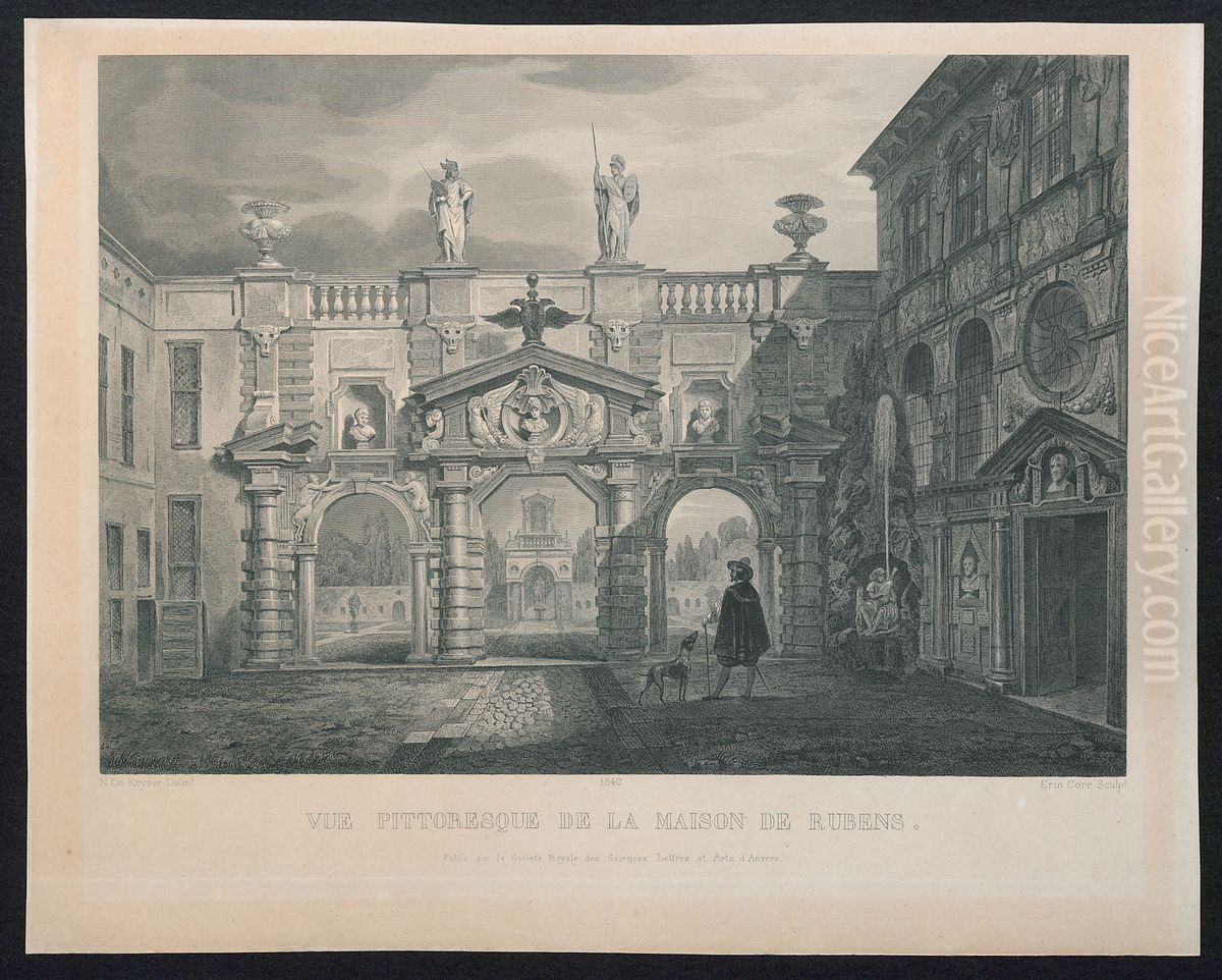 Een pittoresk zicht op het Rubenshuis Oil Painting by Erin Corr