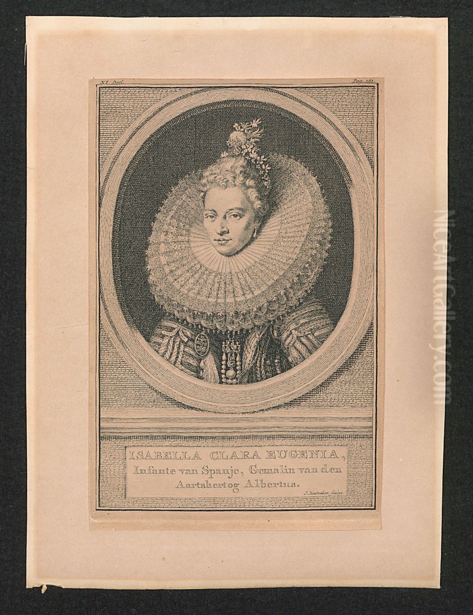 Isabella Clara Eugenia, Infante van Spanje, Gemalin van den Aartshertog Albertus Oil Painting by Jacobus Houbraken