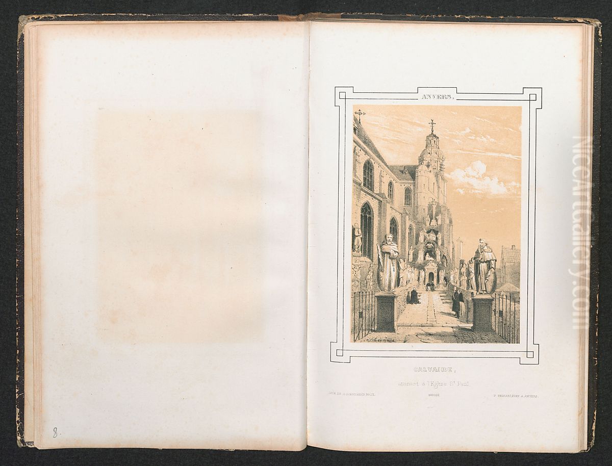 De Calvarieberg naast de Sint-Pauluskerk te Antwerpen Oil Painting by Henri Borremans