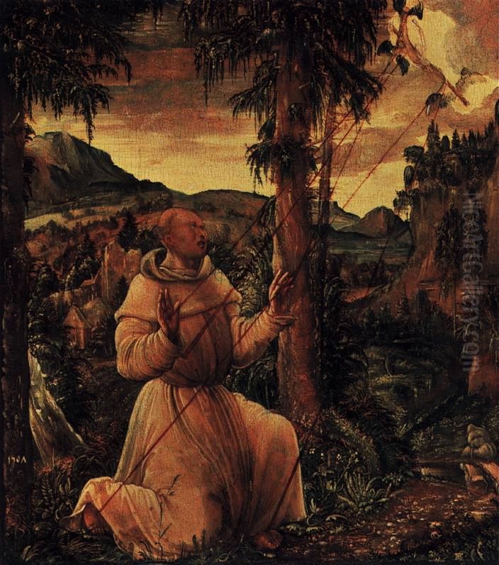 Stigmatization of Saint Francis Oil Painting by Albrecht Altdorfer