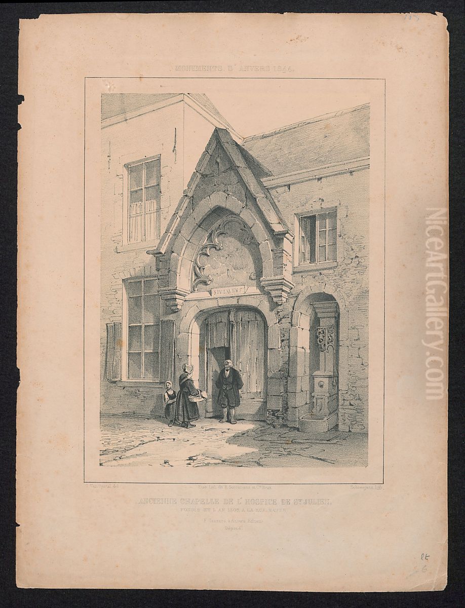 Ingang van het St. Julianusgasthuis Oil Painting by L. van Opstal