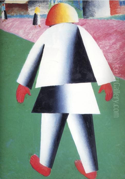 Jeannot Oil Painting by Kasimir Sevrinovitch Malevich