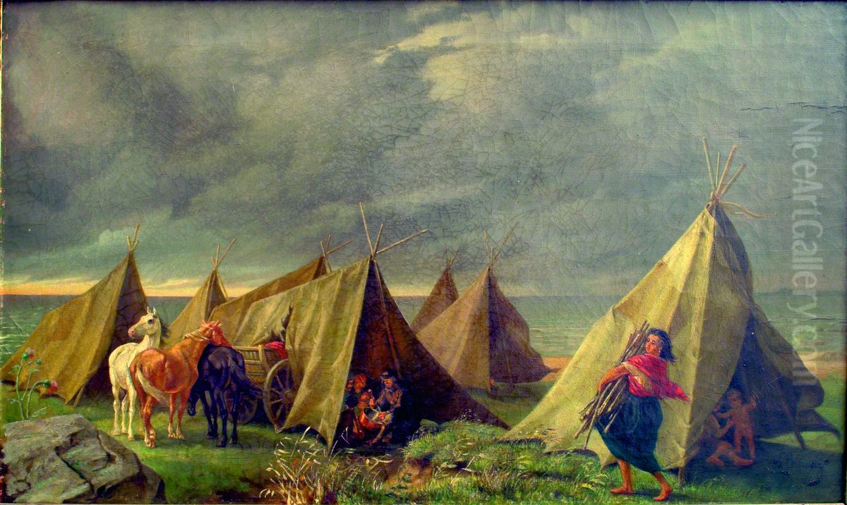 Deve esperar Oil Painting by Repin Iliya